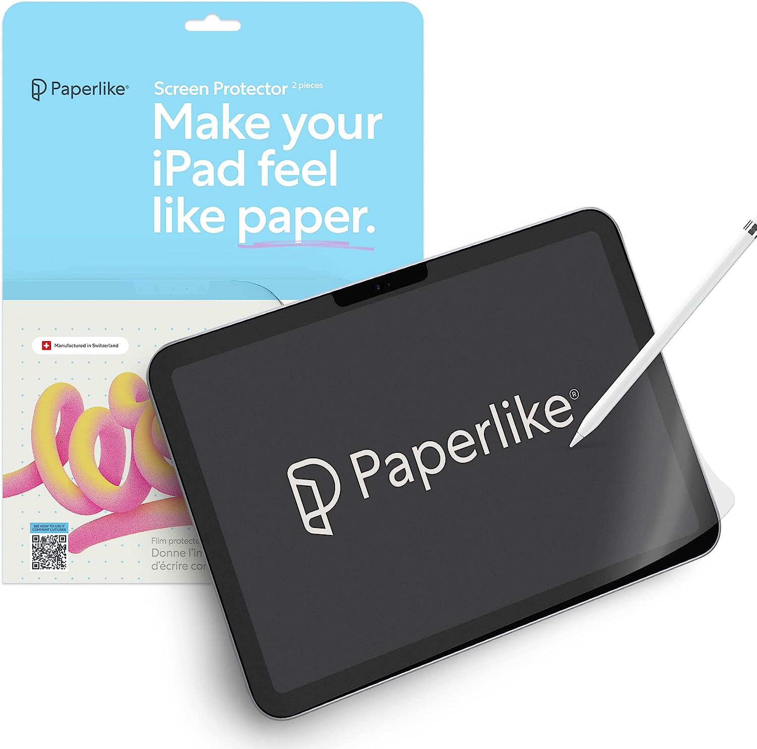 Paperlike 2.1 (2 Pieces) for iPad 10.2" (2019/20/21) - Transparent Screen Protector for Notetaking and Drawing like on Paper - Amazing Gadgets Outlet