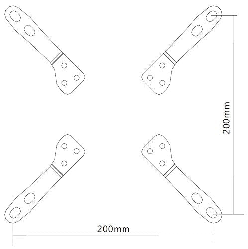 Part King VESA Adaptor Arm Plates Convert Exsting TV Wall Bracket Mount from 75x75mm 100x100mm to 200x100mm or 200x200mm - Amazing Gadgets Outlet