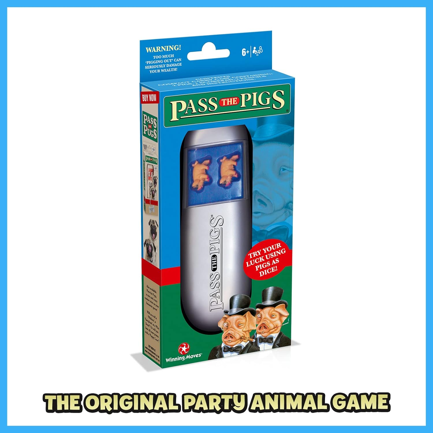 PASS THE PIGS Dice Game, The classic party and travel game, Will you get a Leaning Jowler? A Double Snouter?, first to 100 points wins, great gift for ages 6 plus - Amazing Gadgets Outlet