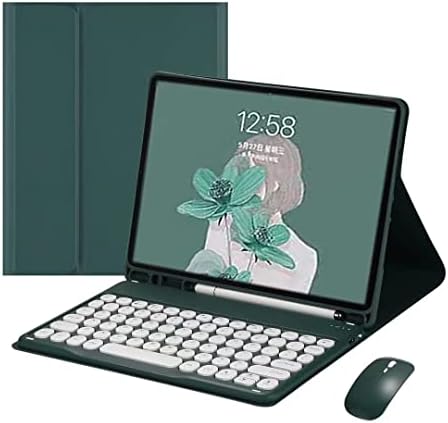 PboyiqiS Keyboard Case for iPad 10 2022, iPad10th Generation Case with Keyboard and Mouse Cute Round Key Detachable Keyboard Case with Pencil Holder (Teal) - Amazing Gadgets Outlet