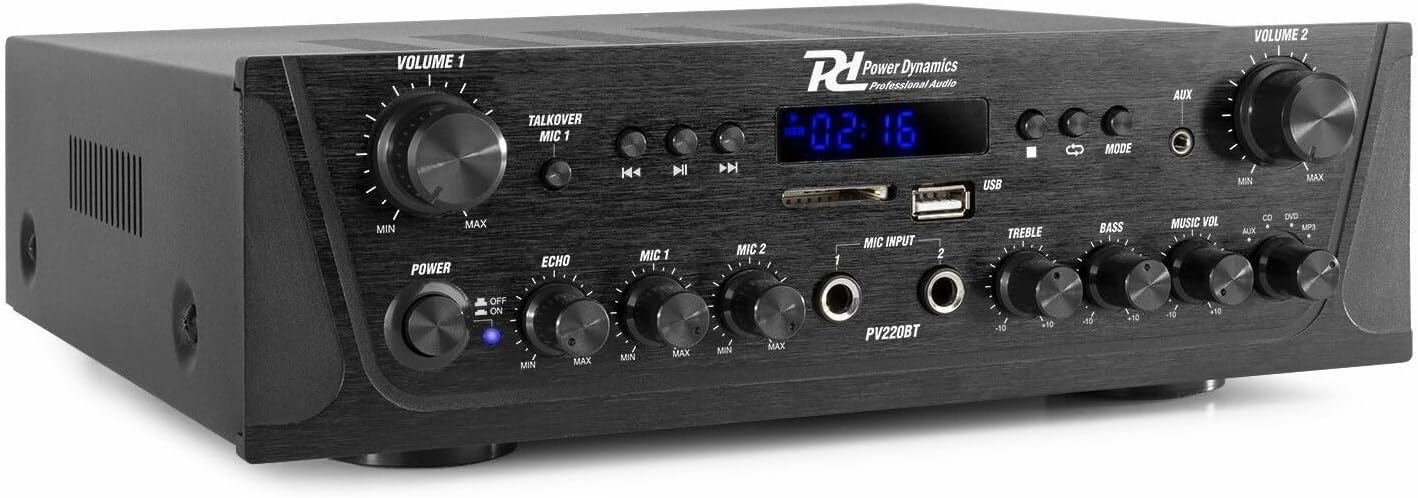 PD PV260BT 6 - Zone Stereo Amplifier with 6x100W Power, Surround Sound & Mini Amplifier HiFi System, Audio & Power Amplifier for Seamless Speaker Integration, Amplifier For Home Speakers - Amazing Gadgets Outlet