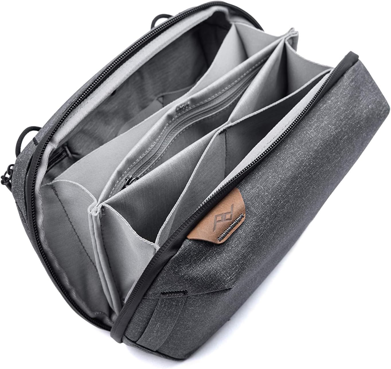 Peak Design Tech Pouch Charcoal Organizer Case for Smartphones, Cables etc (Dark Grey), Black, M - MEDIUM, Travel Line is a Fully Adaptable System, blackone, Travel Line is a fully adaptable system - Amazing Gadgets Outlet