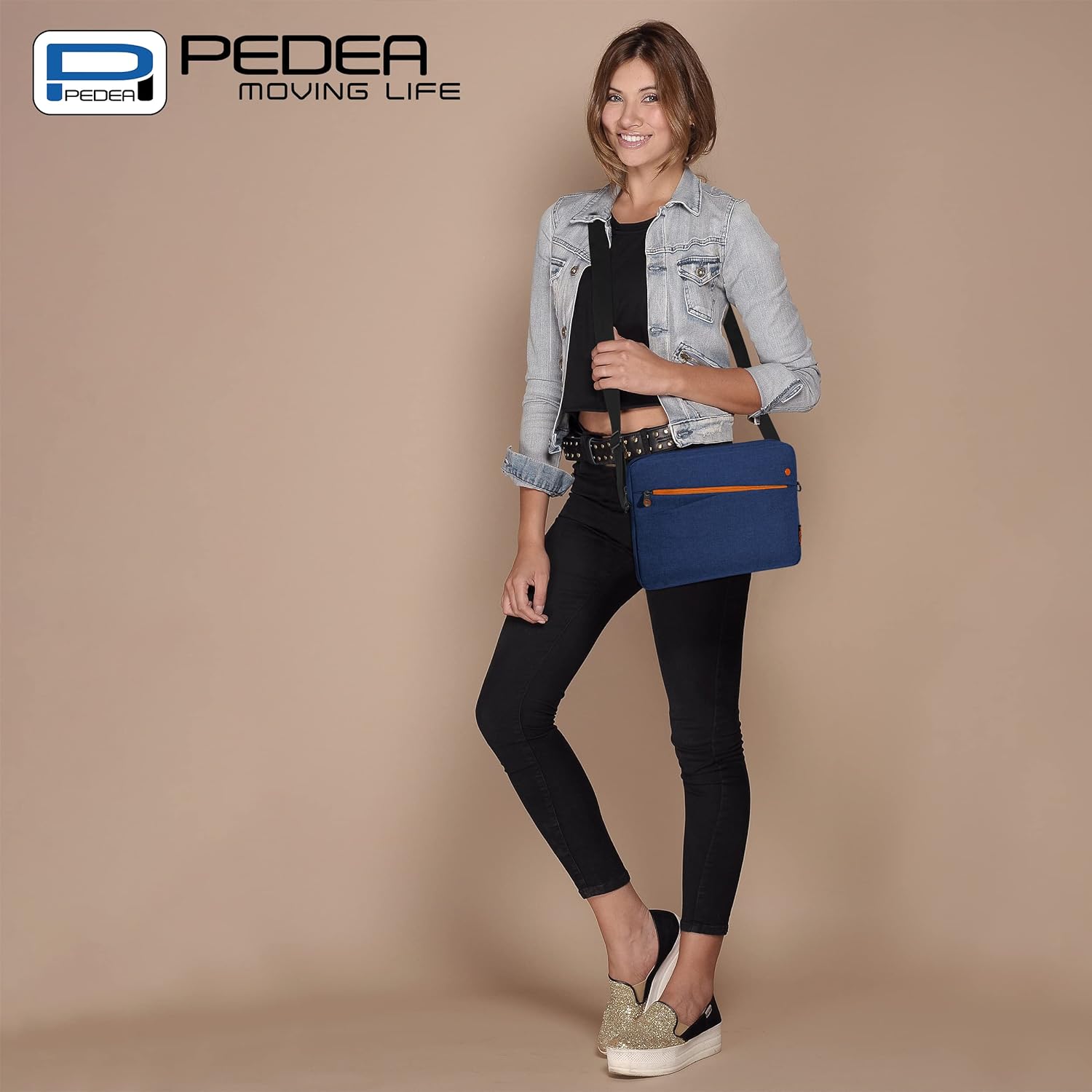 PEDEA Tablet PC Case "Fashion" for 12.9 inch tablets (32.8 cm); protective case/cover with accessory pocket, blue - Amazing Gadgets Outlet