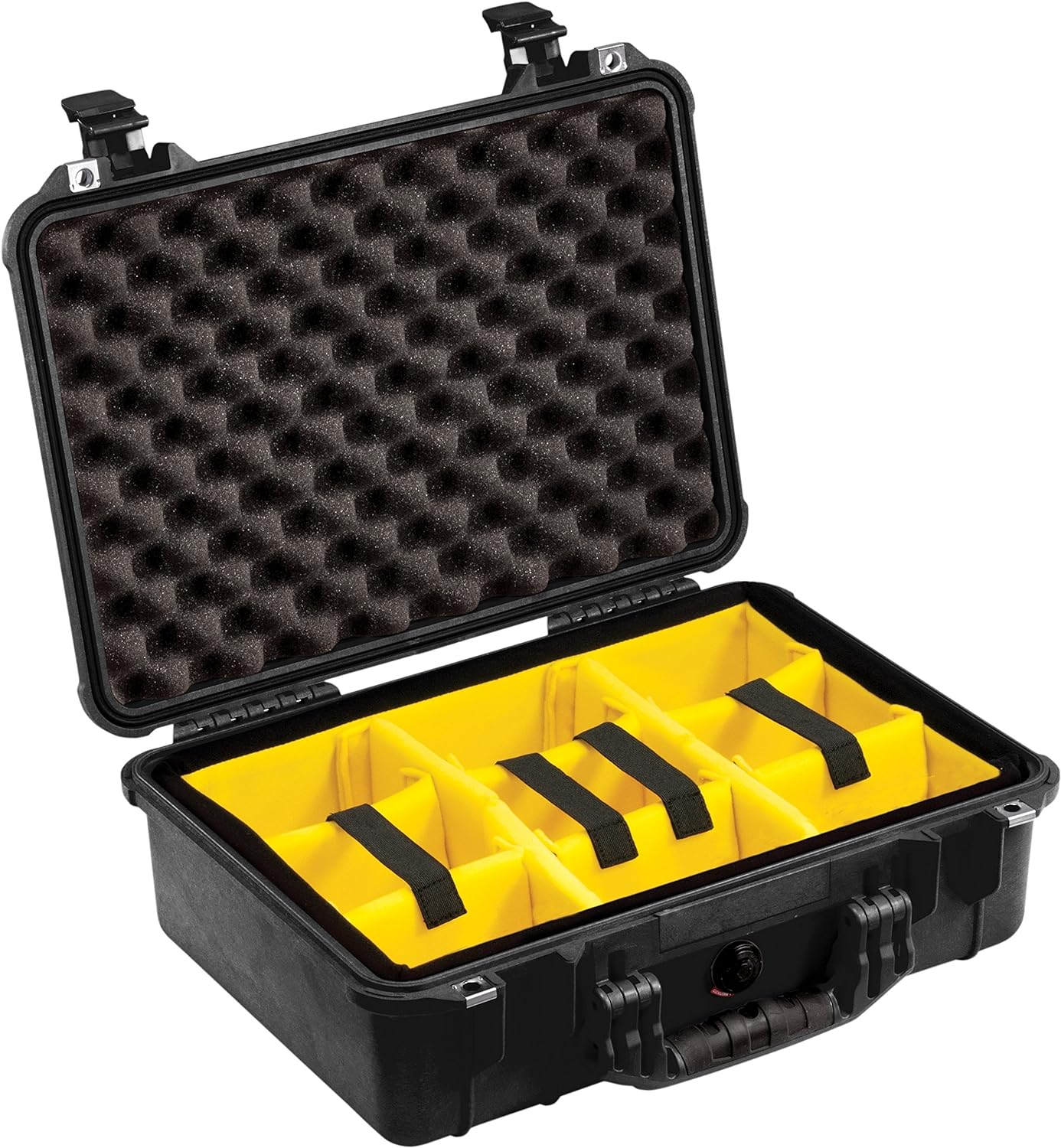 PELI 1500 Camera Protective Case, IP67 Watertight and Dustproof, 40L Capacity, Made in Germany, No Foam, Black - Amazing Gadgets Outlet