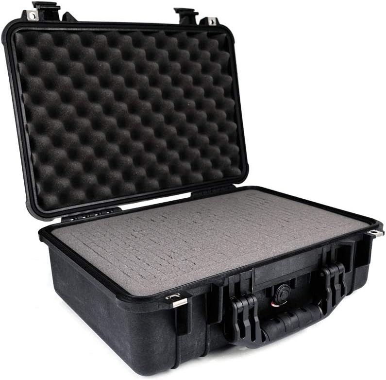 PELI 1500 Camera Protective Case, IP67 Watertight and Dustproof, 40L Capacity, Made in Germany, No Foam, Black - Amazing Gadgets Outlet