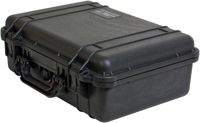 PELI 1500 Camera Protective Case, IP67 Watertight and Dustproof, 40L Capacity, Made in Germany, No Foam, Black - Amazing Gadgets Outlet