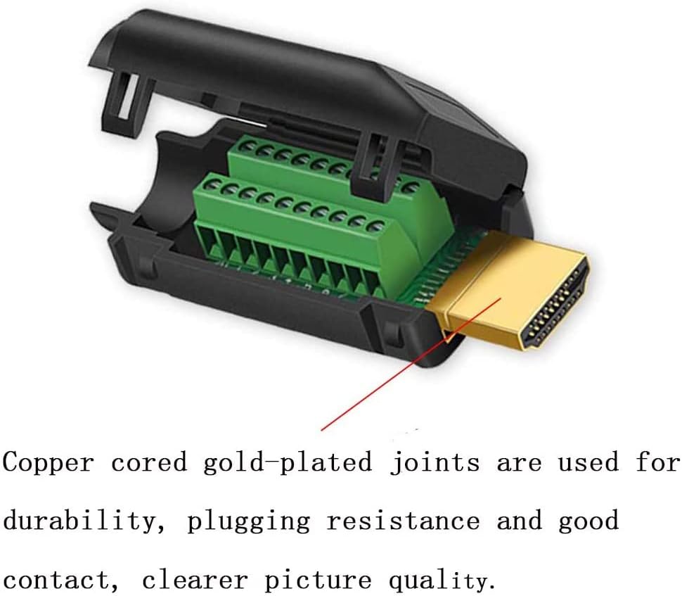 PENGLIN HDMI Solderless Male Quick Connector, Free Welding Terminal Breakout Connector Board with Case Accessories - Amazing Gadgets Outlet