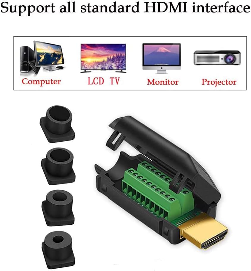 PENGLIN HDMI Solderless Male Quick Connector, Free Welding Terminal Breakout Connector Board with Case Accessories - Amazing Gadgets Outlet