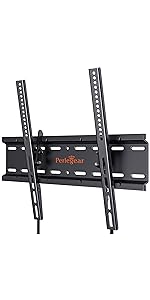 Perlegear TV Wall Bracket for 26 - 60 inch TVs up to 52kg, Sturdy Tilt TV Bracket with VESA 75x75 - 400x400mm, 55 Inch Slim Wall Mount with Safe Pull Strings - Amazing Gadgets Outlet