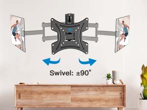 PERLESMITH TV Wall Bracket for Most 13 - 42 Inch TVs, 20kg Weight Capacity Max VESA 200x200mm, Solid and Sturdy TV Mount with Swivel Tilt Level Tool and Cable Ties PSSFK1 - E - Amazing Gadgets Outlet