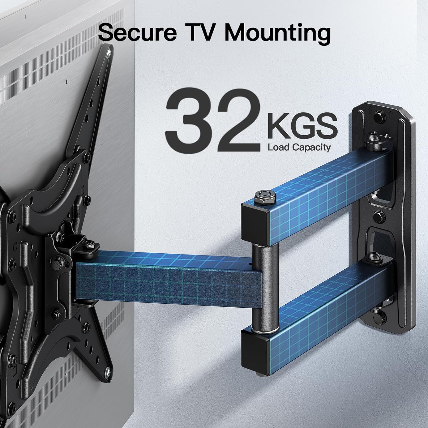 PERLESMITH TV Wall Bracket Swivel Tilt Extend, Universal TV Bracket Wall Mount for 26 - 60 Inch Flat/Curved TVs, Adjustable TV Bracket Holds up to 32KG Max.VESA 400x400mm - Amazing Gadgets Outlet