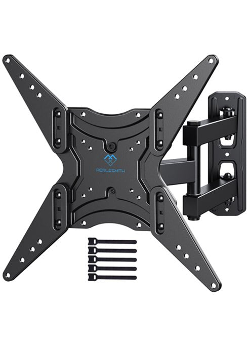 PERLESMITH TV Wall Bracket, Swivel Tilt TV Wall Mount for 26 - 65 Inch Flat & Curved TV up to 45kg, TV Bracket Max VESA 400x400mm - Amazing Gadgets Outlet