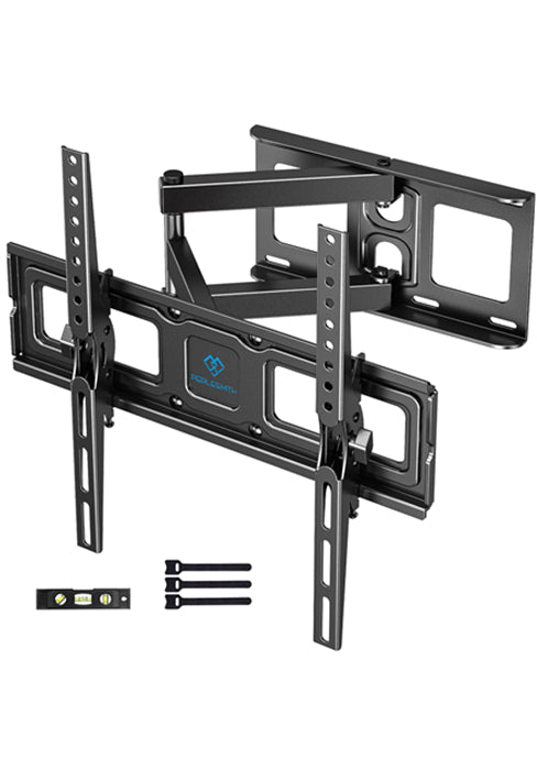 PERLESMITH TV Wall Bracket, Swivel Tilt TV Wall Mount for 26 - 65 Inch Flat & Curved TV up to 45kg, TV Bracket Max VESA 400x400mm - Amazing Gadgets Outlet