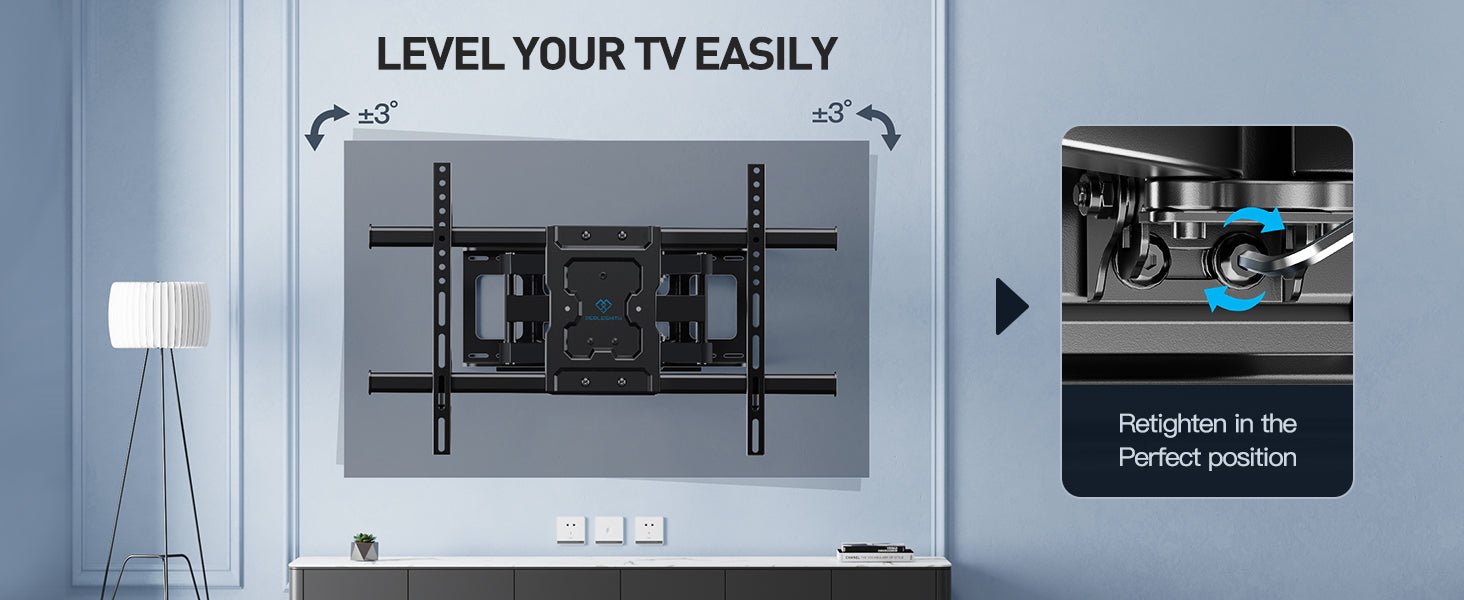 PERLESMITH TV Wall Bracket, TV Bracket for 37 - 85 Inch TVs up to 60kg, Swivel Tilt Extend TV Wall Mount, 65 inch TV Wall Bracket max. VESA 600x400mm - Amazing Gadgets Outlet