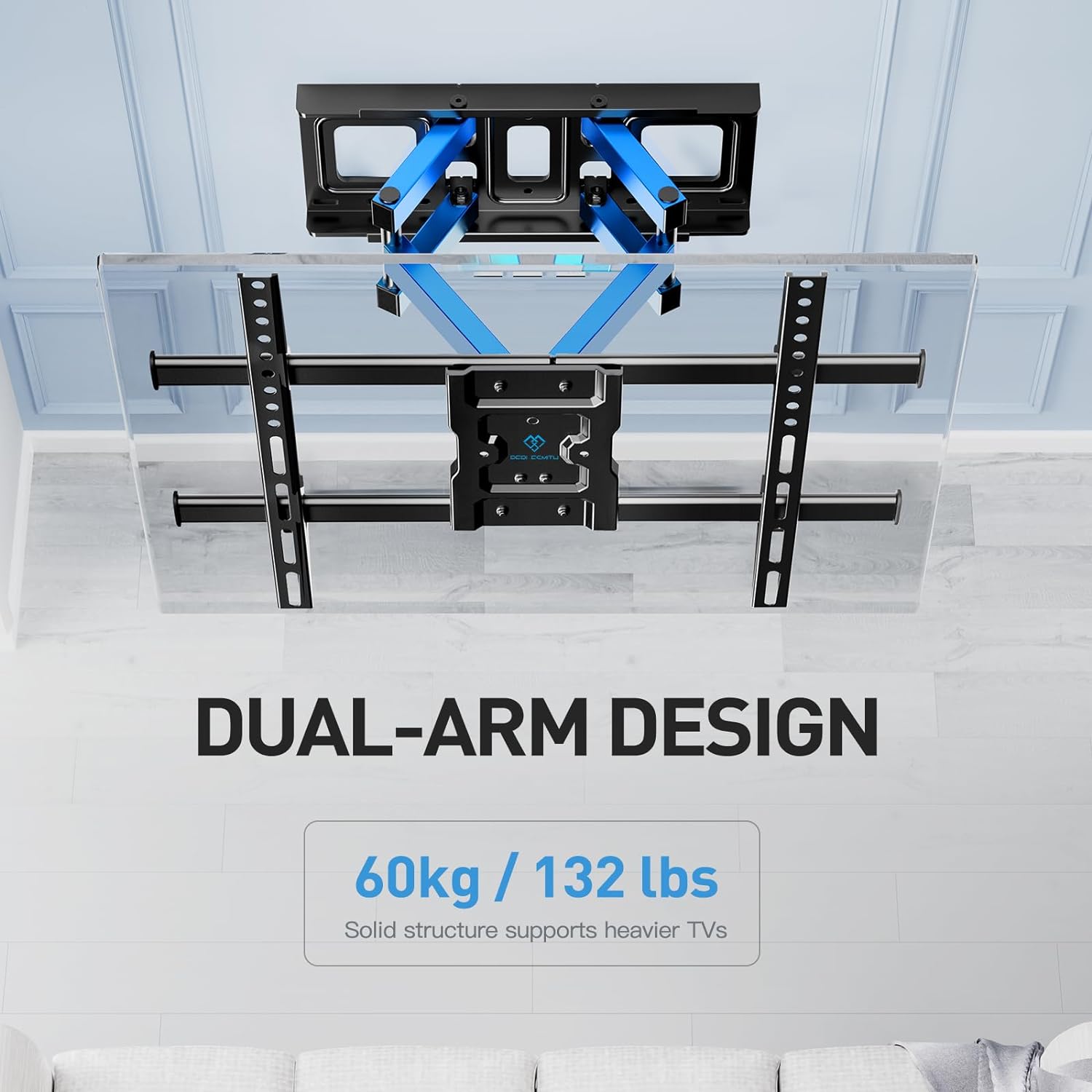 PERLESMITH TV Wall Bracket, TV Bracket for 37 - 85 Inch TVs up to 60kg, Swivel Tilt Extend TV Wall Mount, 65 inch TV Wall Bracket max. VESA 600x400mm - Amazing Gadgets Outlet