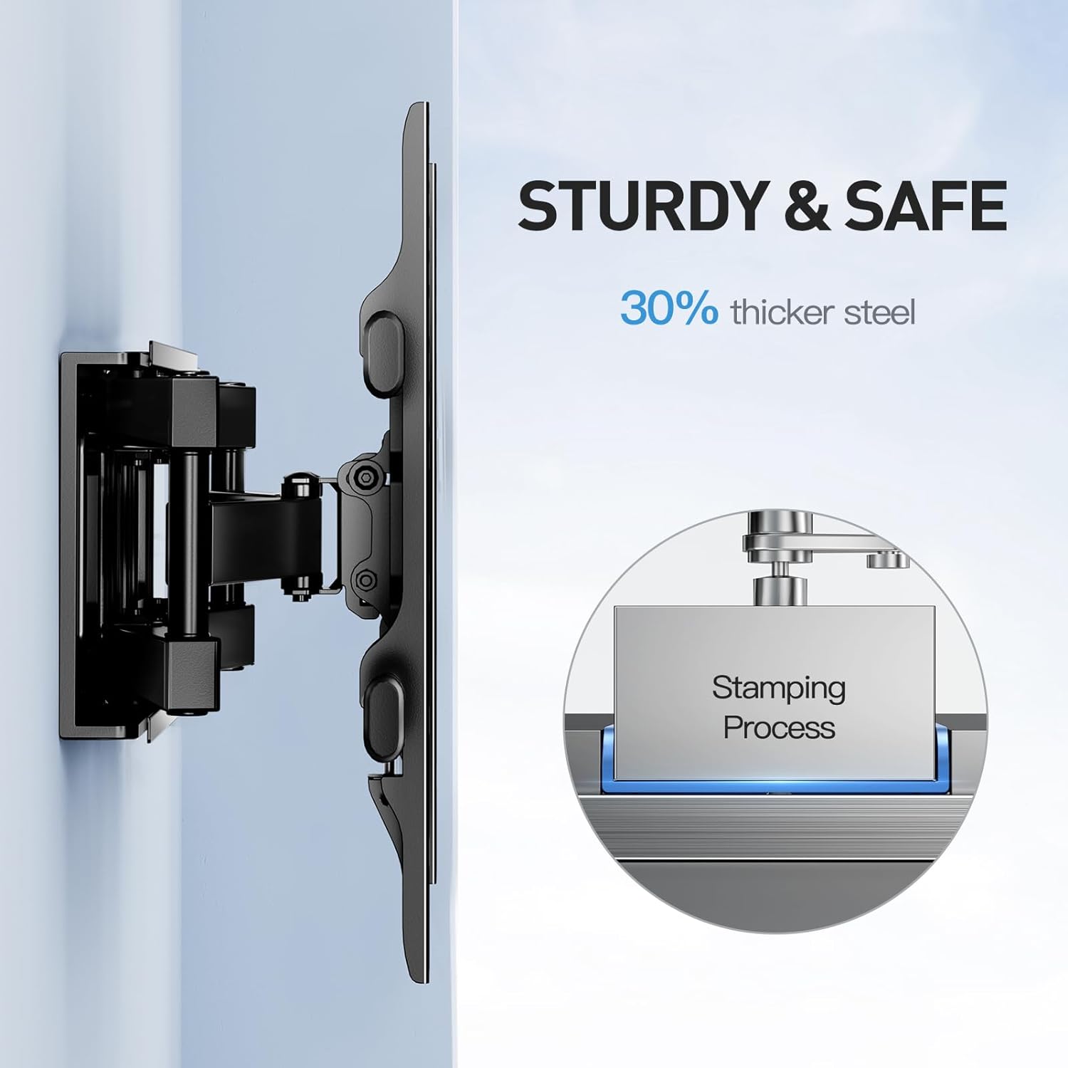 PERLESMITH TV Wall Bracket, TV Bracket for 37 - 85 Inch TVs up to 60kg, Swivel Tilt Extend TV Wall Mount, 65 inch TV Wall Bracket max. VESA 600x400mm - Amazing Gadgets Outlet