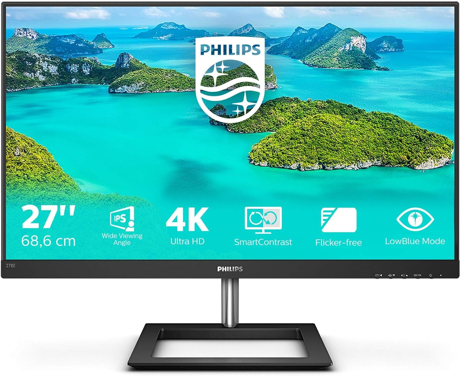 Philips 325E1C - 32 inch QHD Curved Monitor, 75Hz, 4ms, VA, AMD FreeSync, Flicker Free, Smart Image (2560 x 1440, 250 cd/m², HDMI 1.4/VGA/.DP 1.2) - Amazing Gadgets Outlet