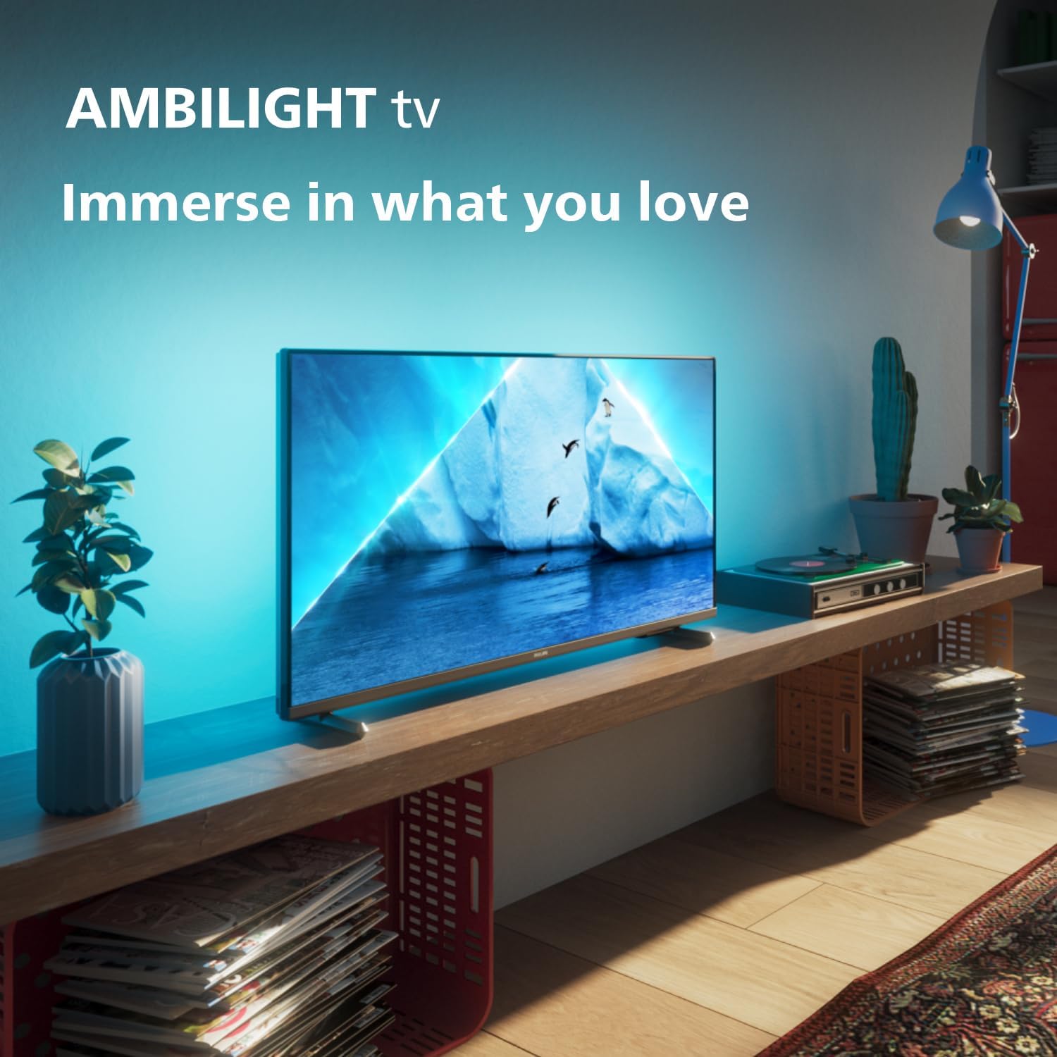 PHILIPS Ambilight PFS6908 32 inch Smart LED TV | 60Hz | Pixel Plus HD & HDR10 | SAPHI | Dolby Atmos | 12W Speakers | Google Assistant & Alexa Compatible - Amazing Gadgets Outlet