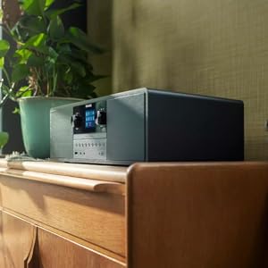 Philips Audio M6805/10 Micro Music System With Bluetooth (Hifi System, Internet Radio DAB+/FM, USB, Spotify Connect, CD, MP3 - CD, 50 W, All - In - One Micro System, Digital Sound Control), Black - Amazing Gadgets Outlet