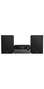 Philips Audio M6805/10 Micro Music System With Bluetooth (Hifi System, Internet Radio DAB+/FM, USB, Spotify Connect, CD, MP3 - CD, 50 W, All - In - One Micro System, Digital Sound Control), Black - Amazing Gadgets Outlet