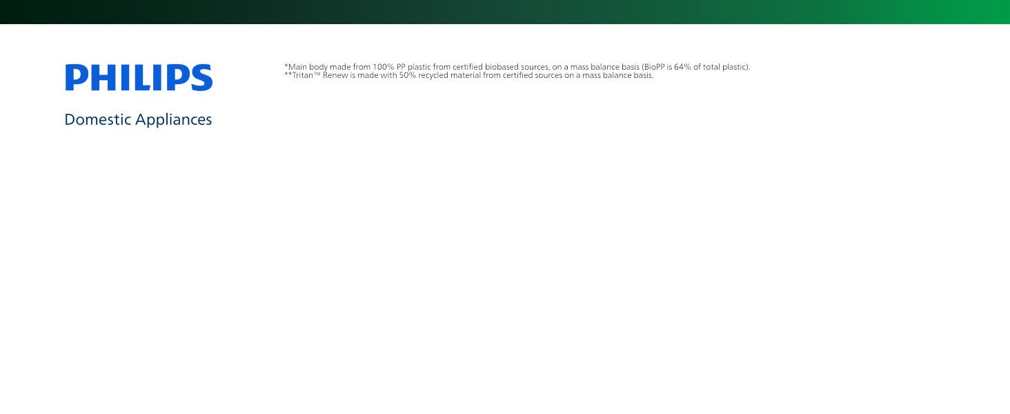 PHILIPS Eco Conscious Edition 5000 Series Blender, 0.6L, Bio - based Plastics, ProBlend Technology, HomeID Recipes App, Detachable Blade, Tritan Tumbler, Easy to Use, Silk White Matte (HR2500/00) - Amazing Gadgets Outlet