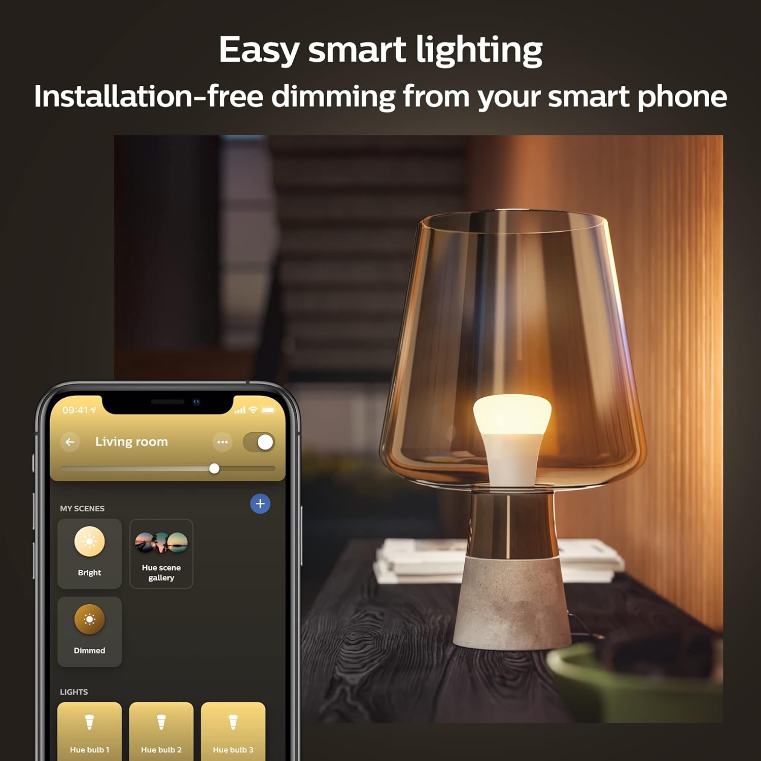 Philips Hue White LED Smart Light Bulb 1 Pack [B22 Bayonet Cap] Warm White - for Indoor Home Lighting, Compatible with Amazon Alexa Devices - Amazing Gadgets Outlet