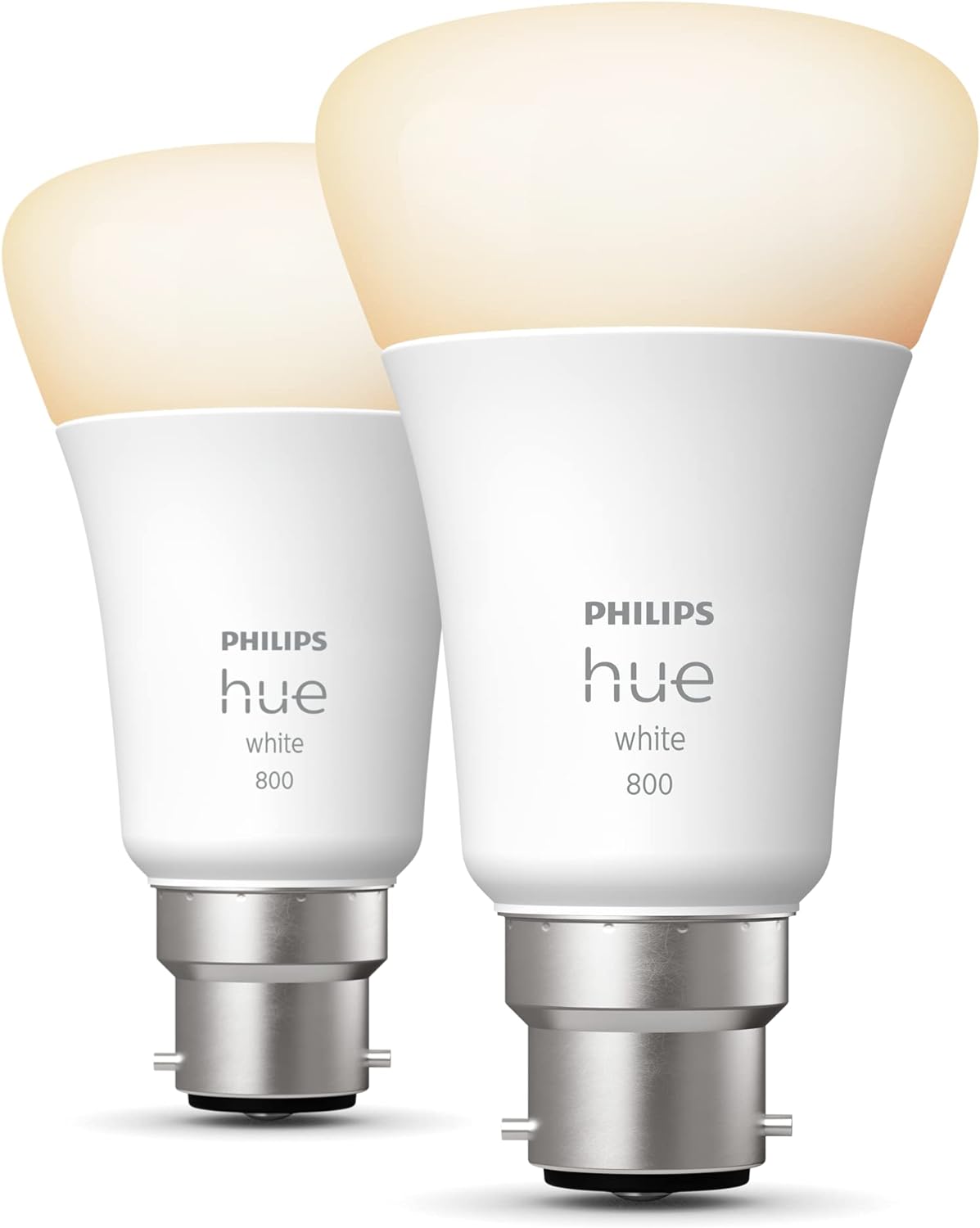 Philips Hue White LED Smart Light Bulb 2 Pack [B22 Bayonet Cap] Warm White - for Indoor Home Lighting, Compatible with Amazon Alexa Devices - Amazing Gadgets Outlet