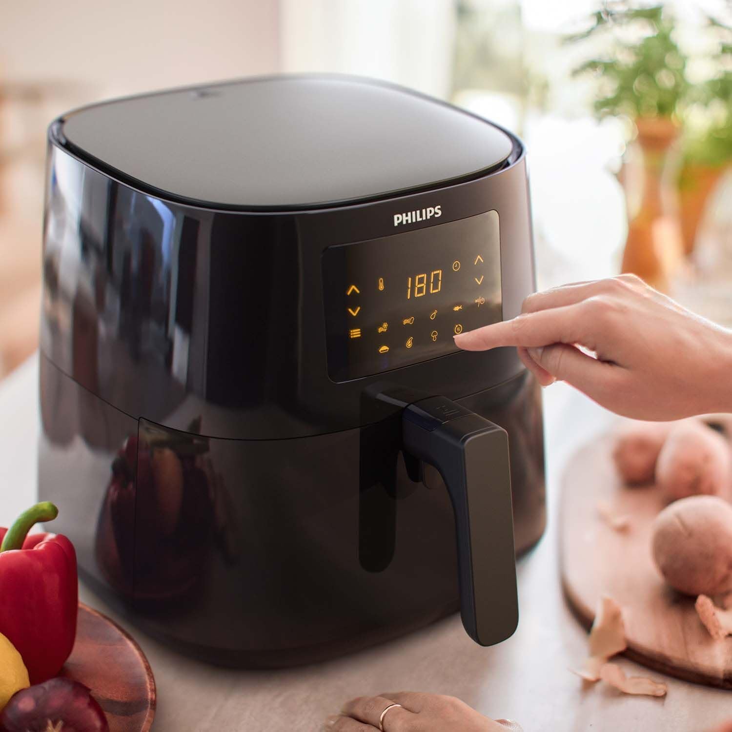 Philips Kitchen Appliances Essential Airfryer XL 2.65lb/6.2L Capacity Digital Airfryer with Rapid Air Technology, Easy Clean Basket, Black - HD9270/91 - Amazing Gadgets Outlet