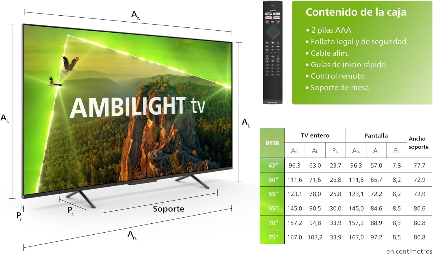 Philips LED Televisor Ambilight 4K 65PUS8118/12 - Amazing Gadgets Outlet