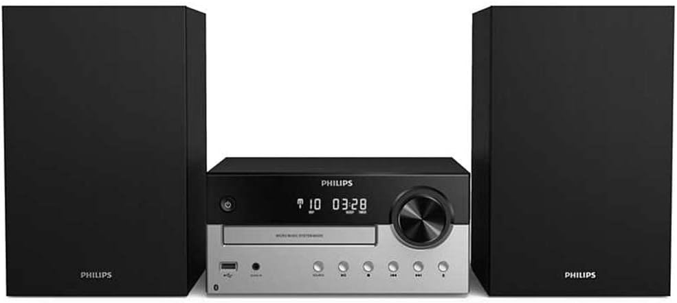 Philips M4205/12 Micro Hi - Fi Music System with Bluetooth | 60W RMS | CD, MP3 - CD, USB, FM | Bass - Reflex Loudspeakers | USB Port for Charging - Amazing Gadgets Outlet