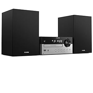 Philips M4205/12 Micro Hi - Fi Music System with Bluetooth | 60W RMS | CD, MP3 - CD, USB, FM | Bass - Reflex Loudspeakers | USB Port for Charging - Amazing Gadgets Outlet