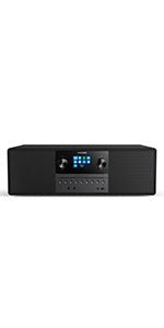 PHILIPS M8905/10 Micro Music System with Bluetooth and DAB+/FM Internet Radio (USB, Spotify Connect, CD, MP3 - CD, 100 W, Bass - Reflex Loudspeakers, Digital Sound Control) - 2020/2021 Model, Black, 100 W - Amazing Gadgets Outlet