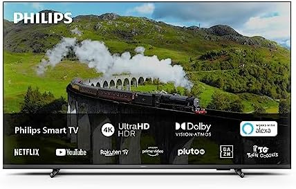 PHILIPS PUS7608 55 inch Smart 4K LED TV | 60Hz | Pixel Precise Ultra HD & HDR10+ | Dolby Vision and Dolby Atmos | SAPHI | 20W Speakers | Google Assistant & Alexa Compatible - Amazing Gadgets Outlet