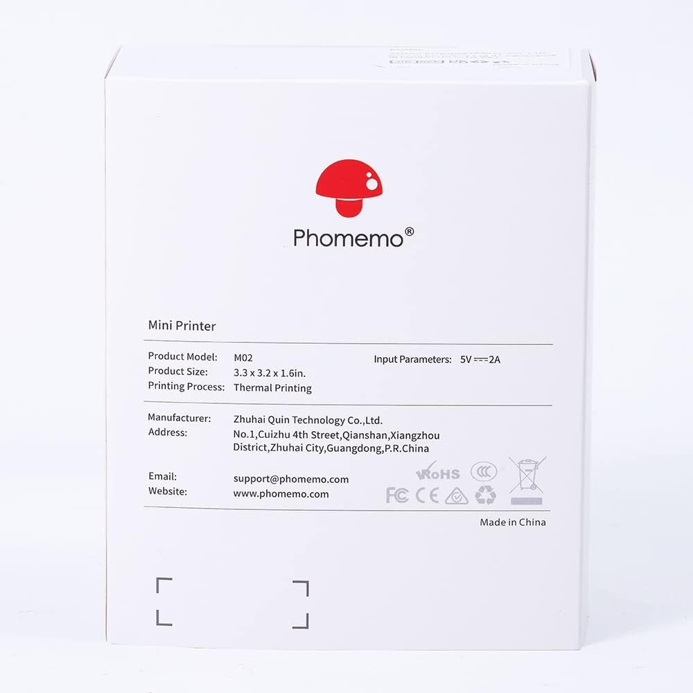 Phomemo M02 Pocket Printer - Mini Sticker Printer, 203dpi Thermal Photo Printer, Small Bluetooth Wireless Picture Printer, Portable Phone Printer, Compatible with Phone & Tablet, Black - Amazing Gadgets Outlet