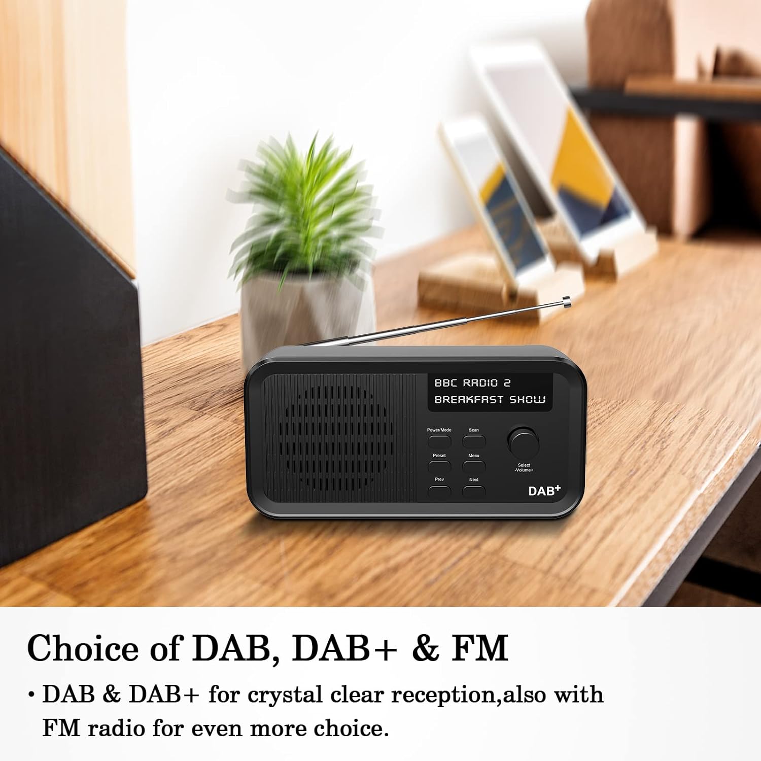 Pinci DAB/DAB+ Digital Radio & FM Radio, Portable Digital Radio with USB Rechargeable 20 Hours Playback,10 Preset Stations,Headphone Jack,LCD Display For living room, study, kitchen, garden, travel - Amazing Gadgets Outlet