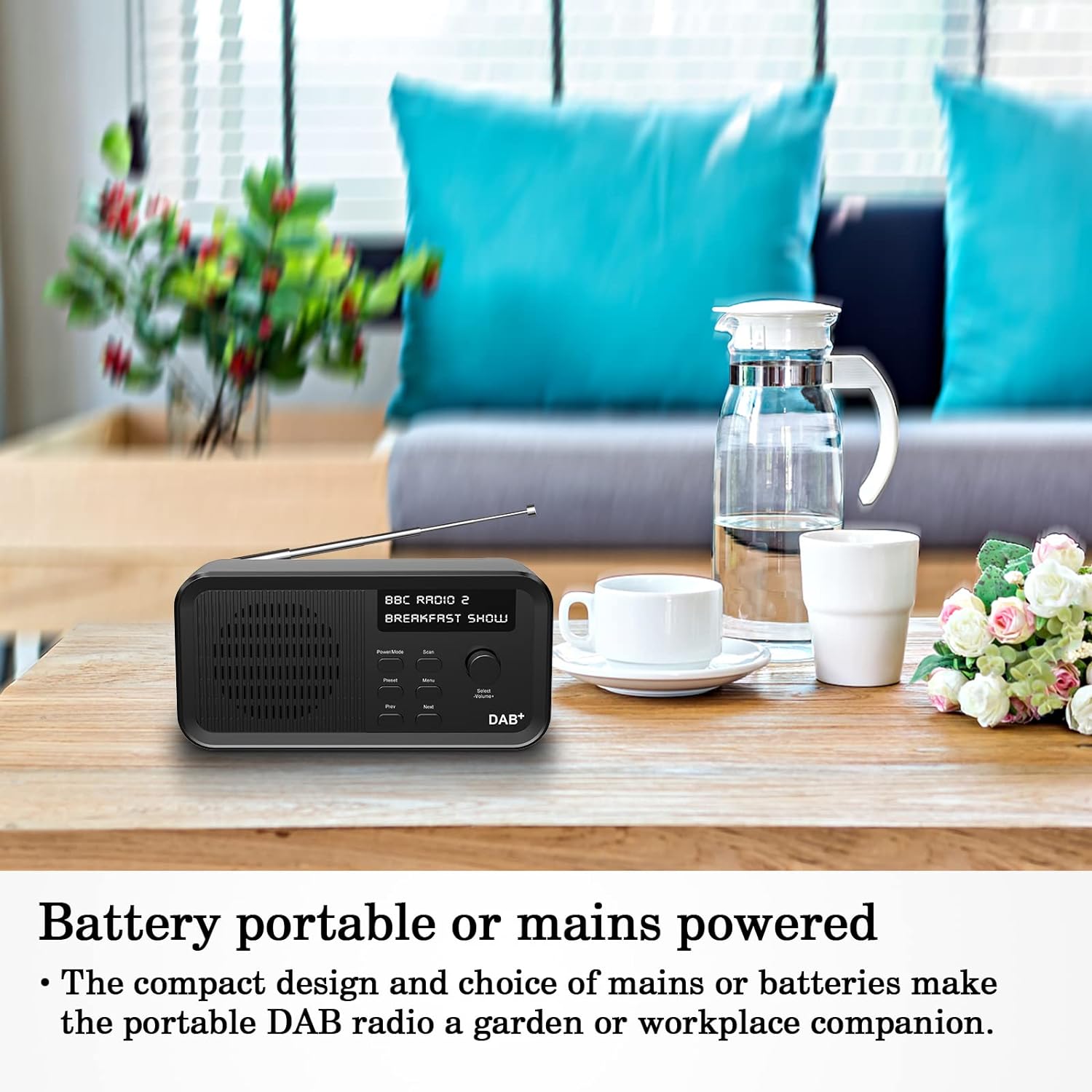 Pinci DAB/DAB+ Digital Radio & FM Radio, Portable Digital Radio with USB Rechargeable 20 Hours Playback,10 Preset Stations,Headphone Jack,LCD Display For living room, study, kitchen, garden, travel - Amazing Gadgets Outlet