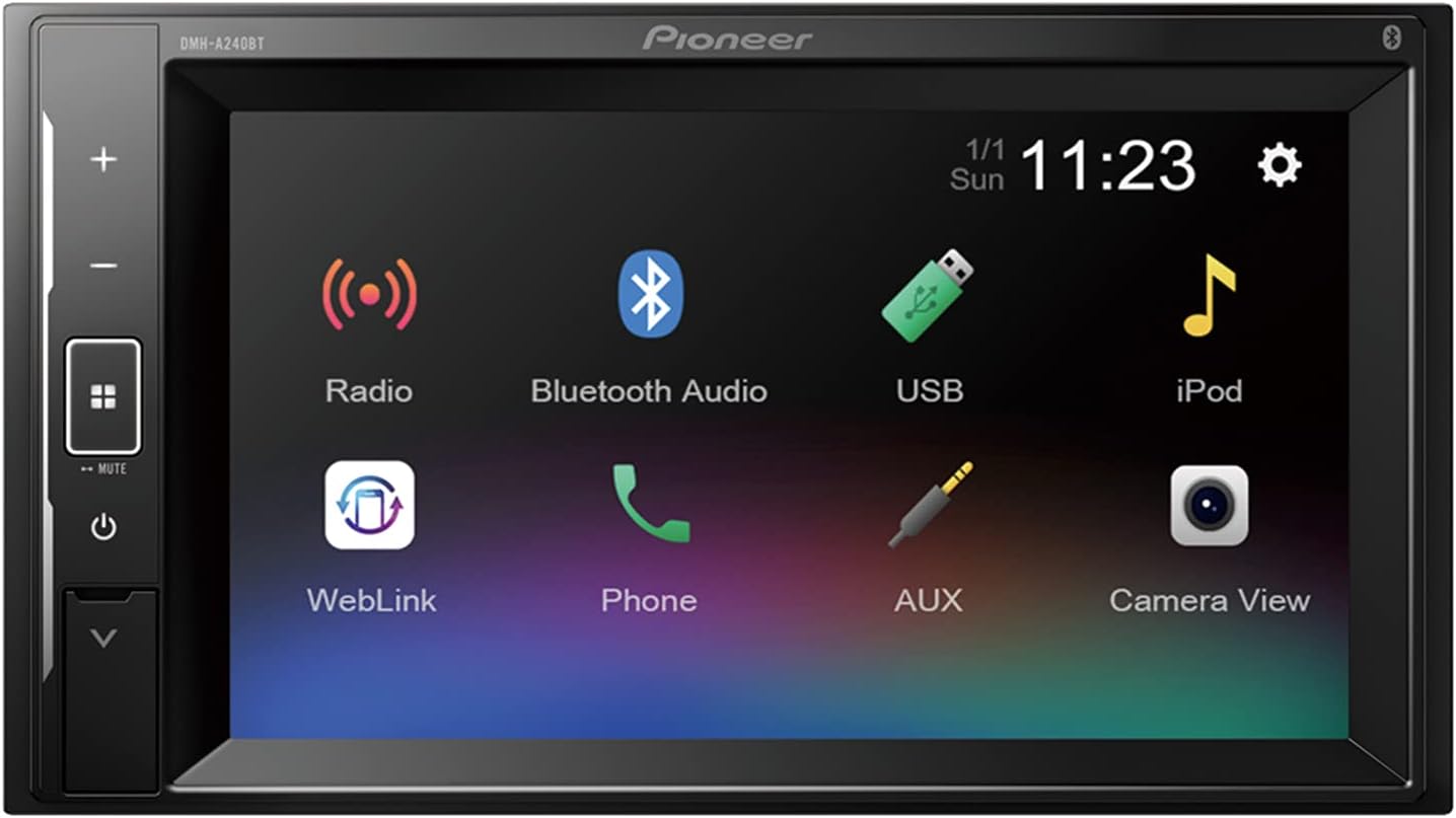 Pioneer DMH - A240BT Mechafree 6.2” touchscreen multimedia player with Smartphone Mirroring, Bluetooth, 13 - band GEQ, advanced audio features and premium audio quality. - Amazing Gadgets Outlet