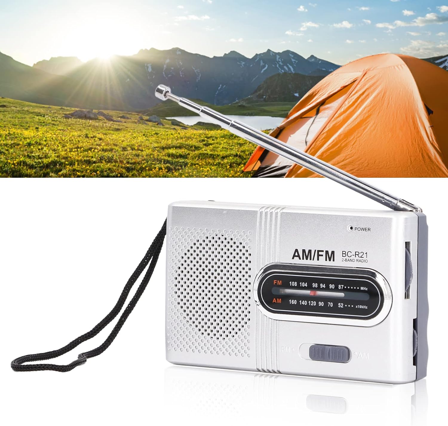 Pocket Radio FM/AM, Mini Portable Radio, World Receiver Radio, Mini Digital Tuner Receiver, Suitable for Hiking, Jogging and Camping, Excellent Reception (BC - R21) - Amazing Gadgets Outlet