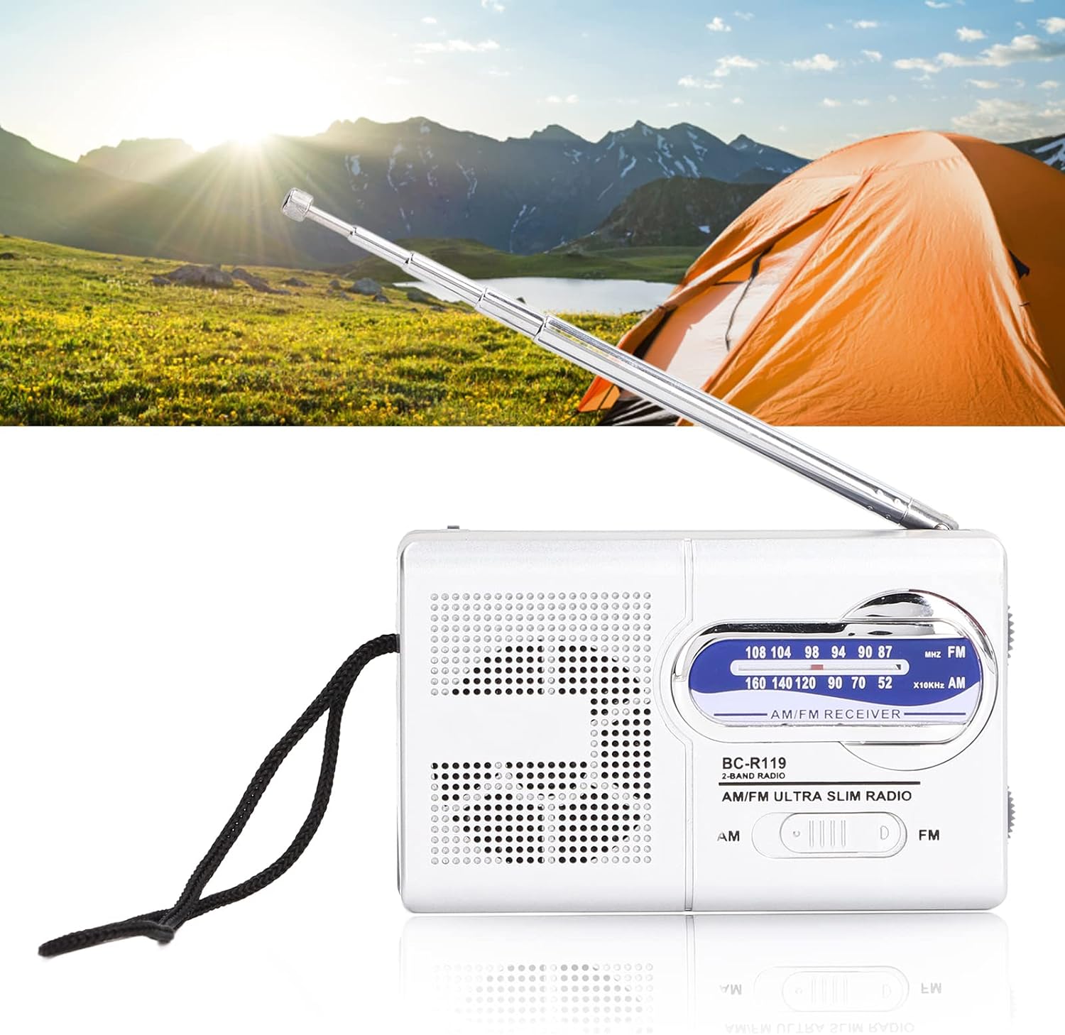 Pocket Radio FM/AM, Mini Portable Radio, World Receiver Radio, Mini Digital Tuner Receiver, Suitable for Hiking, Jogging and Camping, Excellent Reception (BC - R21) - Amazing Gadgets Outlet