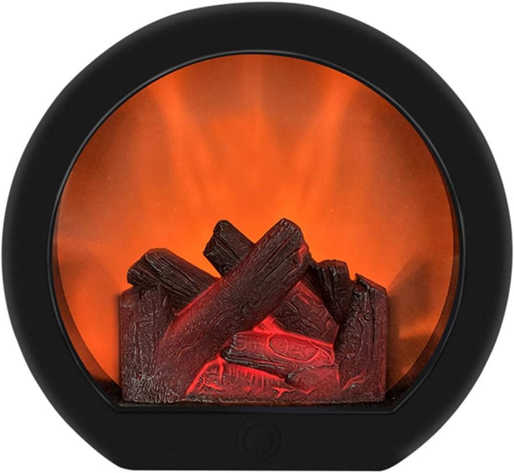 POHOVE Flameless LED Fireplace Lantern Simulation Flame Fireplace Light USB Fireplace Lantern Tabletop Decorative Realistic Fireplace Lantern Indoor/Outdoor Fireplace Lamp - Amazing Gadgets Outlet