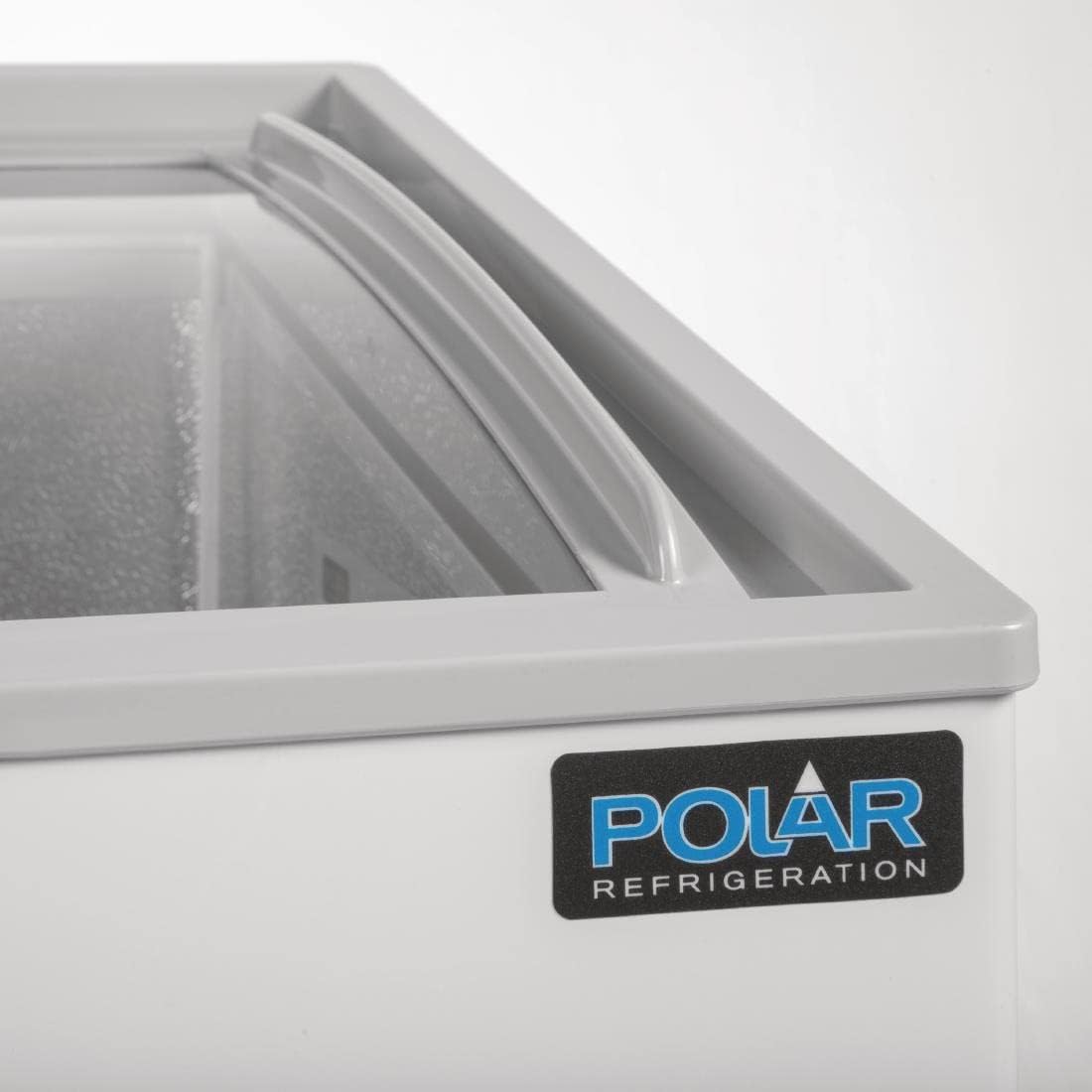 Polar Refrigeration G - Series 200W Display Chest Deep Freezer 200 Litre, White, - 24°C to - 18°C, 920(H)x953(W)x553(D)mm, 3 Storage Baskets Included, Sturdy Castors, Energy Rating C | GM498 - Amazing Gadgets Outlet