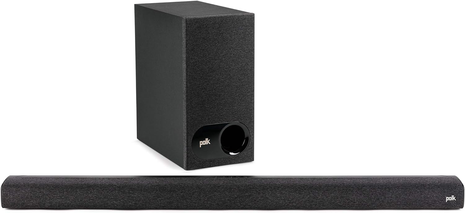 POLK Audio Signa S4 Soundbar with Wireless Subwoofer, eARC, True Dolby Atmos, Bluetooth, Ultra - Slim Sound Bar for TV with Wireless Sub, True 3D Surround Sound, Black - Amazing Gadgets Outlet