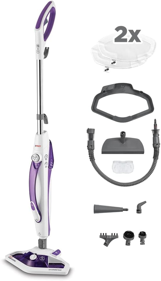 Polti Vaporetto SV440_Double Steam Mop with Handheld Cleaner (UK Version), Vaporforce Brush, Kills and eliminates 99.9% * of viruses, Germs and Bacteria, 15 in 1   Import  Single ASIN  Import  Multiple ASIN ×Product customization General - Amazing Gadgets Outlet