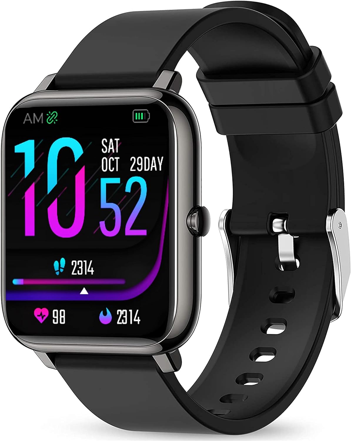 Popglory Smart Watch for Women Men Kids, 1.69" Smartwatch, 48mm Fitness Tracker Watch with Blood Pressure and Heart Rate Monitor 100+ Sports Waterproof Fitness Watch, Long Standby for Android iOS - Amazing Gadgets Outlet