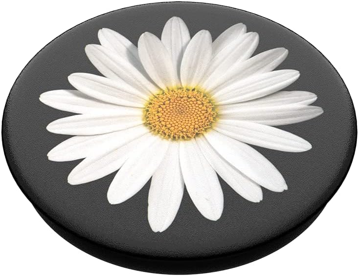 PopSockets Compatible with All Smartphones and Tablets, Nintendo Switch, Kindle E - reader, Ipad PopGrip - Expanding Stand and Grip with Swappable Top - White Daisy, Water proof - Amazing Gadgets Outlet