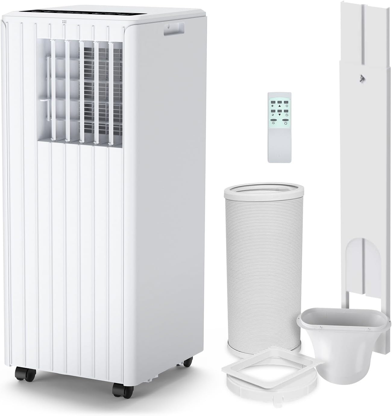 Portable Air Conditioner 9000BTU 3 In1 Air Conditioning Unit, Dehumidifier 42L/Day, Cooler, Fan with 2 Speeds, Digital Display & Remote Control, 24 Hours Timer for Homes Rooms - Amazing Gadgets Outlet