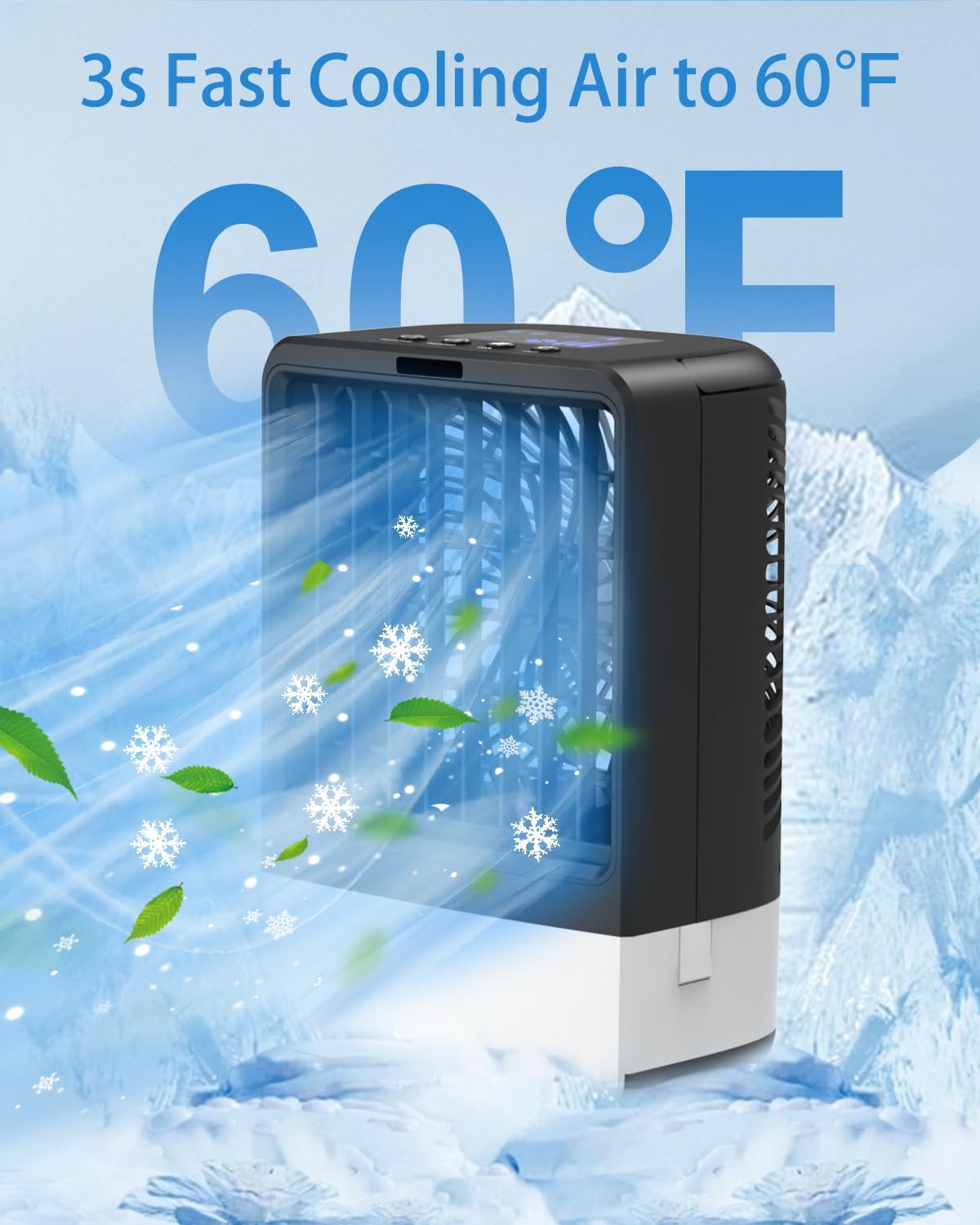 Portable Air Conditioner - Air Conditioning Unit, Air Cooler, Mini Air Conditioner with 4000mAh Battery Remote Control for Home Outdoors - Amazing Gadgets Outlet