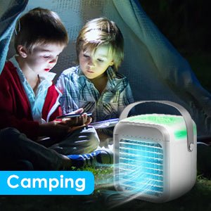 Portable Air Conditioner Personal Ultra Mini Cooler 3 in 1 Conditioners for Home Compact Evaporative Mobile Small Con Humidifier Wind Speed Aircon Unit Fan with Water Tank Office Gray - Amazing Gadgets Outlet