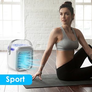 Portable Air Conditioner Personal Ultra Mini Cooler 3 in 1 Conditioners for Home Compact Evaporative Mobile Small Con Humidifier Wind Speed Aircon Unit Fan with Water Tank Office Gray - Amazing Gadgets Outlet