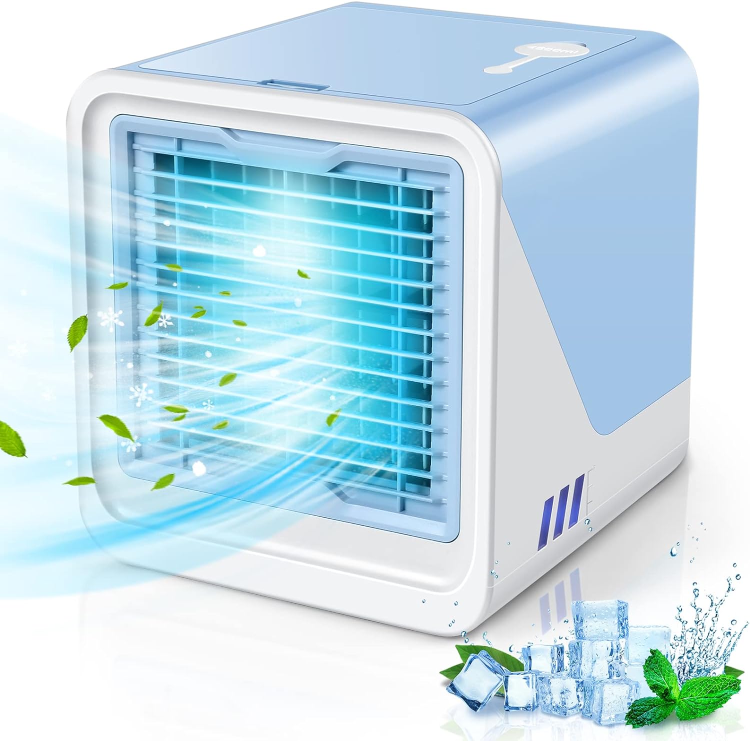 Portable Air Conditioner Small Personal Air Cooler 3 in 1 Air Conditioners,Compact Evaporative Cooler Air Humidifier,3 Wind Speed Desktop Air Conditioner Fan,Suitable for Home & Office - Amazing Gadgets Outlet